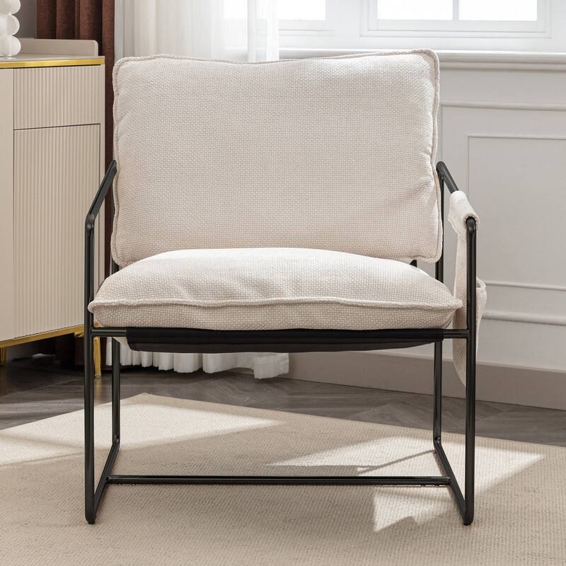 Mixoy Set of 2 Modern Metal Frame Sling Accent Chair
