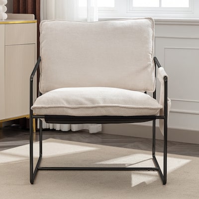 Mixoy Set of 2 Modern Metal Frame Sling Accent Chair