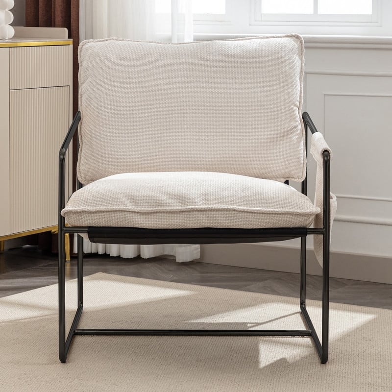 Mixoy Set of 2 Modern Metal Frame Sling Accent Chair