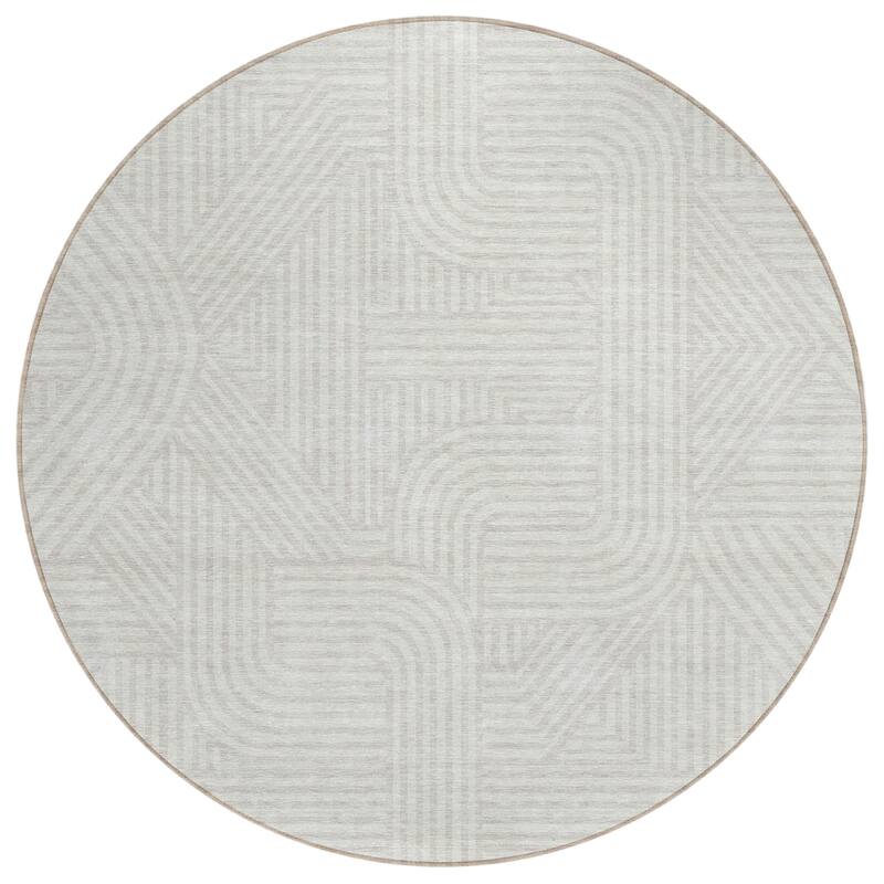 Machine Washable Indoor/ Outdoor Chantille Contemporary Geo Rug