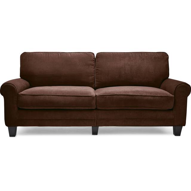 Serta Copenhagen 73" Sofa Couch for Two People, Pillowed Back Cushions and Rounded Arms, Durable Modern Upholstered Fabric