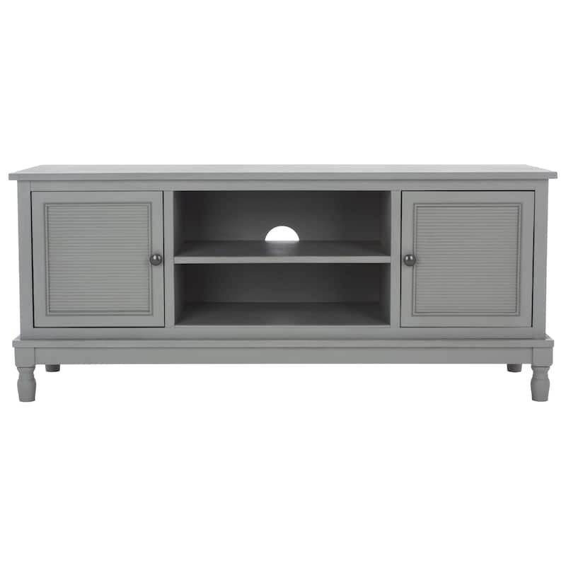SAFAVIEH Ryder 2 Door 1 Shelf Media Stand - 47" W x 16" D x 20" H - Distressed/Grey