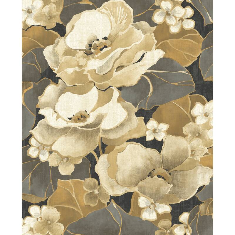 Seabrook Designs Adorn Floral Unpasted Wallpaper