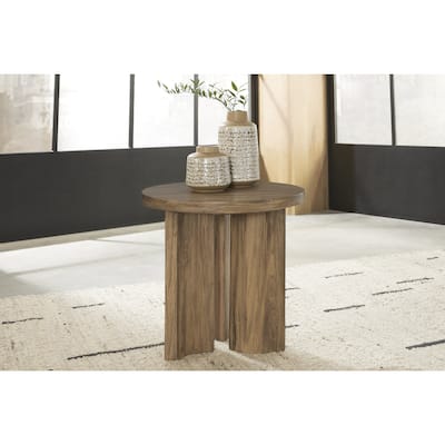 Signature Design by Ashley Austanny Brown End Table - 24"W x 24"D x 24"H