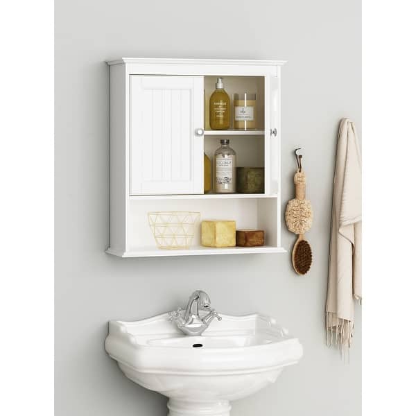 Home Bathroom Wall Mount Cabinet Storage Shelf Over Toilet w