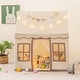 preview thumbnail 2 of 18, Toddler Large Playhouse with Star String Lights - 47.5" x 40" x 54" (L x W x H) Kids