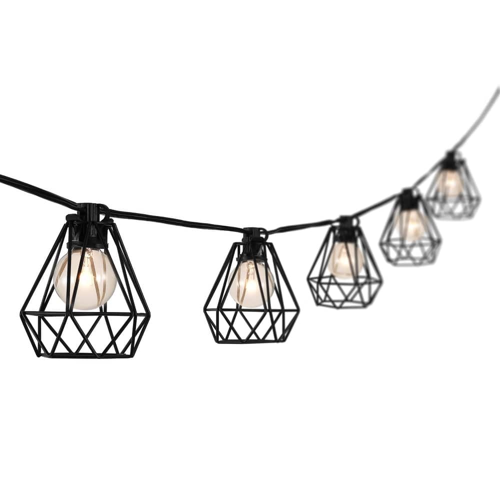 JONATHAN Y 10 ft G40 Diamond String Lights - 10-Light, Indoor/Outdoor - 10-Light
