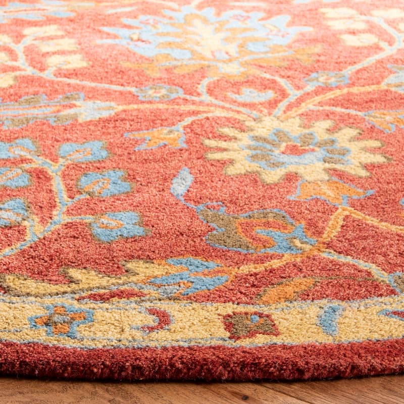 SAFAVIEH Handmade Heritage Poppy Traditional Oriental Wool Rug
