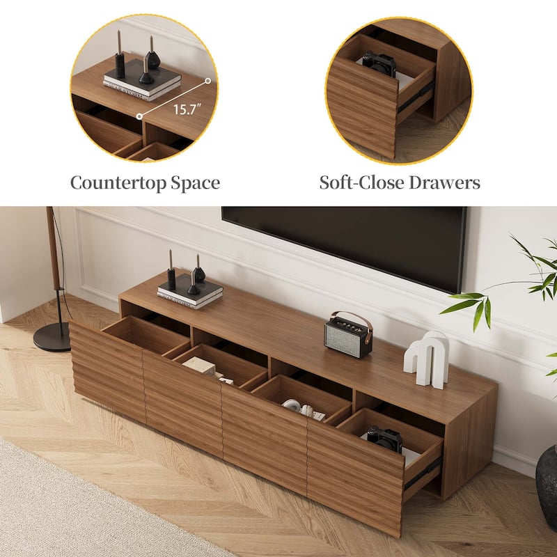 70.87" Mid Century Modern TV Stand for Living Room