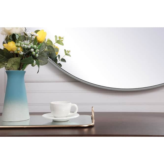 Elegant Lighting Eternity 39" Diameter Circular Beveled Metal Framed