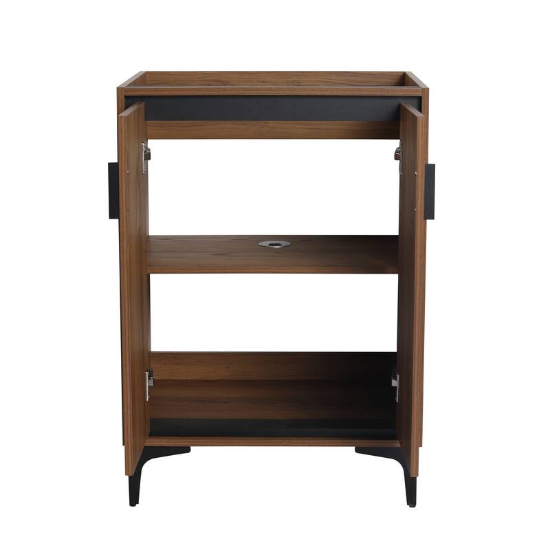 24'' Bathroom Vanity without Top Sink, Modern Bathroom Storage Cabinet with 2 Soft Closing Doors, Single Sink Bathroom Vanity