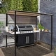 preview thumbnail 6 of 13, Outdoor Steel Frame Grill Gazebo Canopy Barbecue Shelter Beige