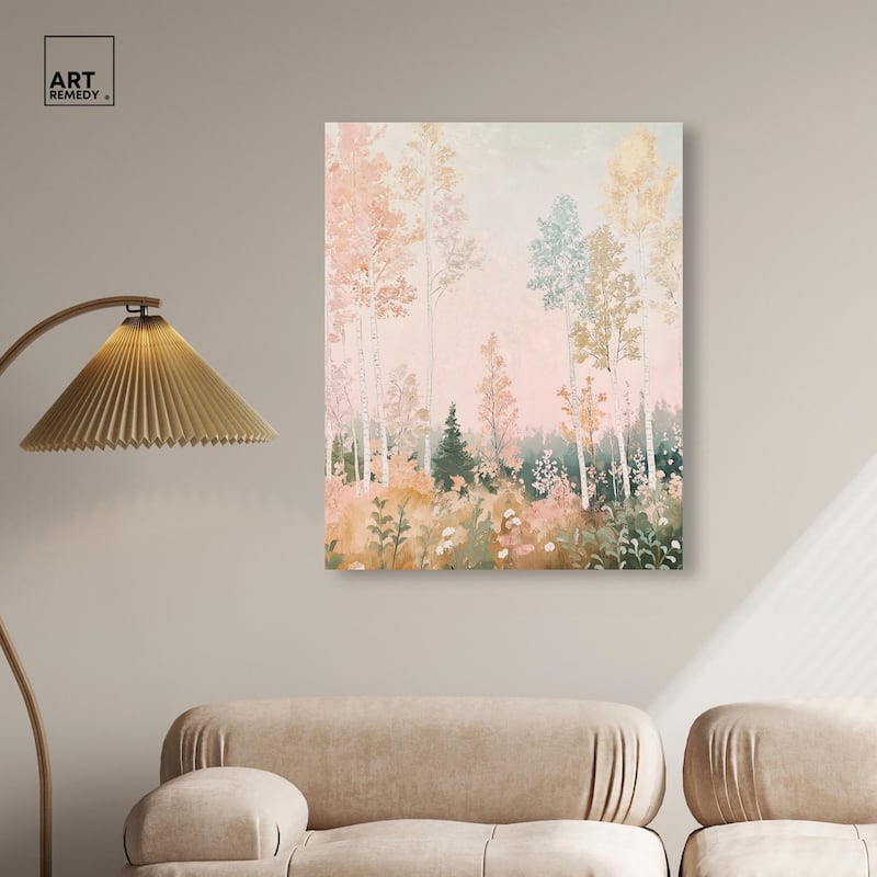 Birch Trees Canvas by Art Remedy, Gallery Wrapped