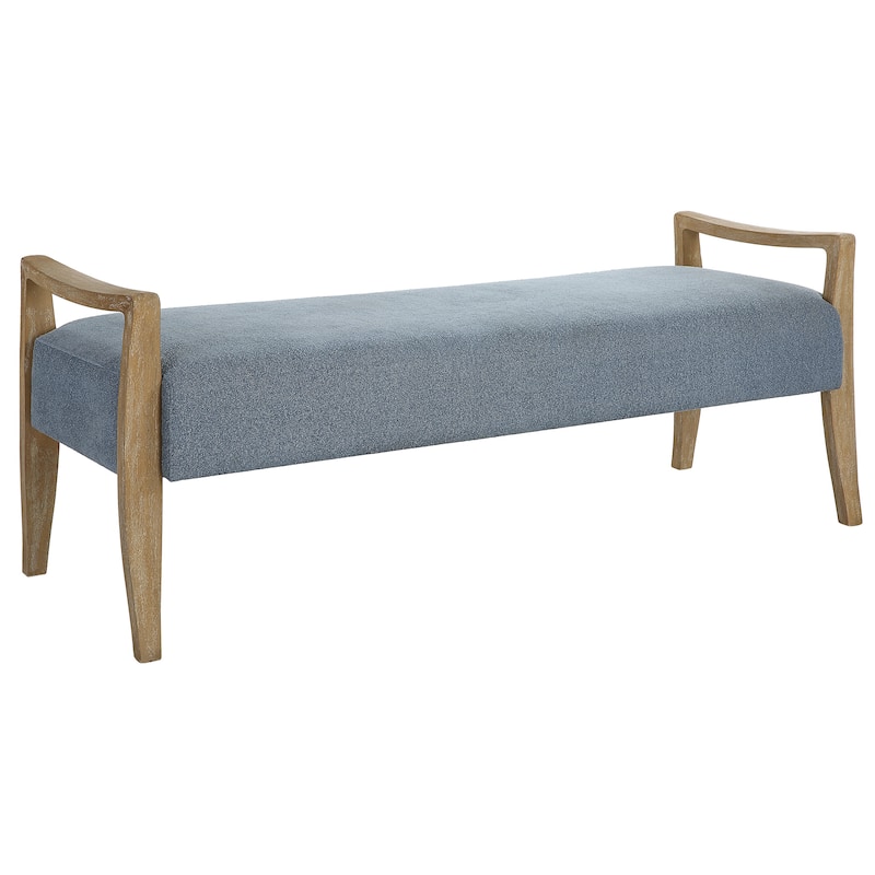 Uttermost Daylight Sky Blue Bench - 59.25"W x 23"H x 21.5"D