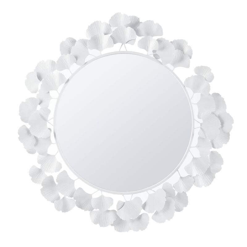 30.5" Ginkgo Leaf Round Wall Mirror 30.5 Inch Martha Stewart