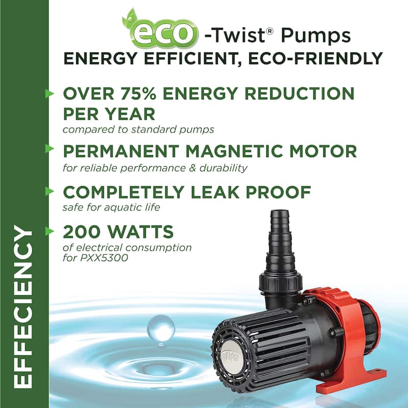 Alpine Corporation Eco-Twist Energy-Saving Pump with 33' Cord
