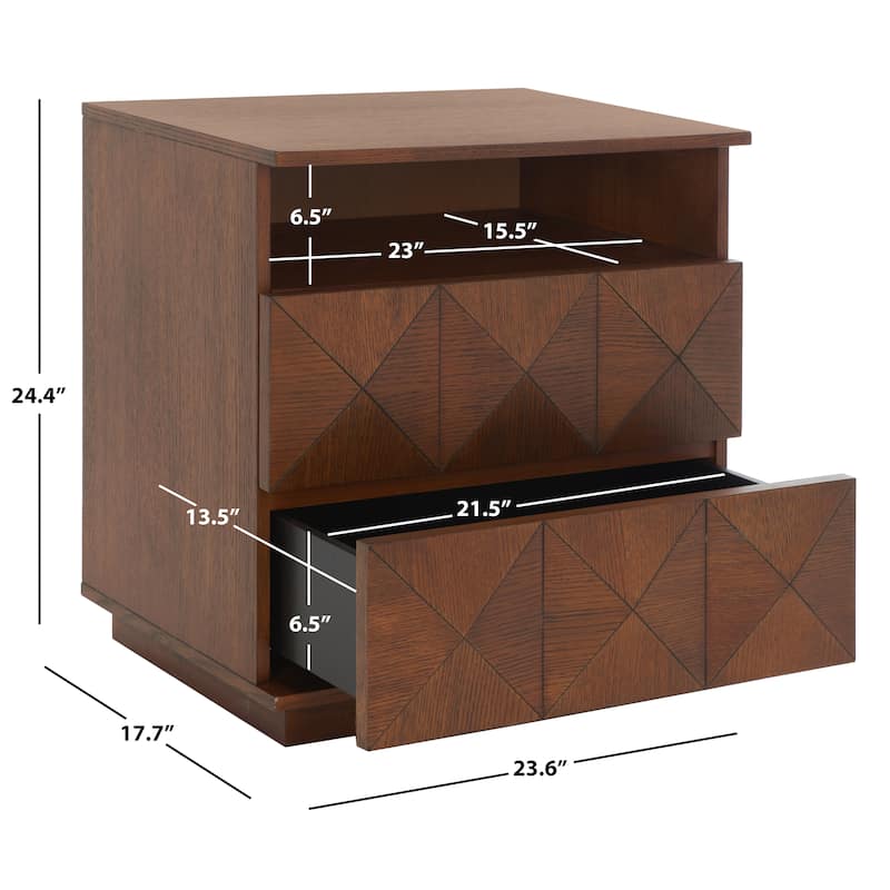 SAFAVIEH Couture Dzidra 2-Drawer Nightstand