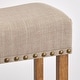 preview thumbnail 2 of 4, Simple Living Hathaway Nailhead 24-inch Counter Height Saddle Stool (Set of 2)
