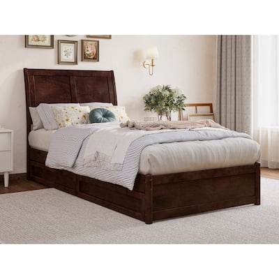 Andorra Platform Bed with Panel Footboard and Storage Drawers