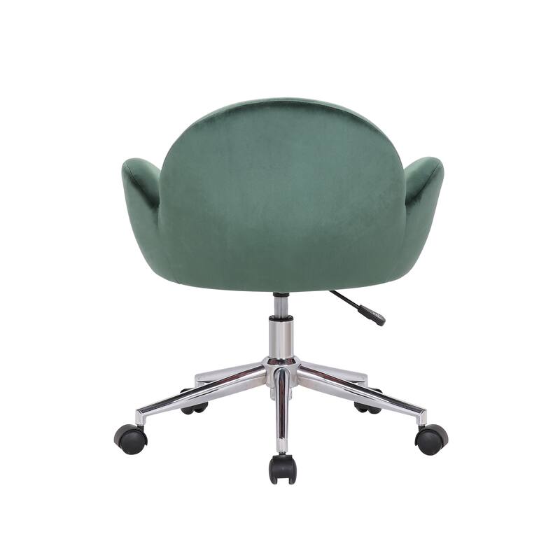 Porthos Home Quon Velvet/ Chrome Swivel Office Chair