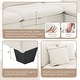 preview thumbnail 26 of 55, Roomfitters 100 x 59" Modern Convertible L-Shaped Sectional Sofa with Free Pillows, 4-Seat Suede Velvet Sleeper Sofa