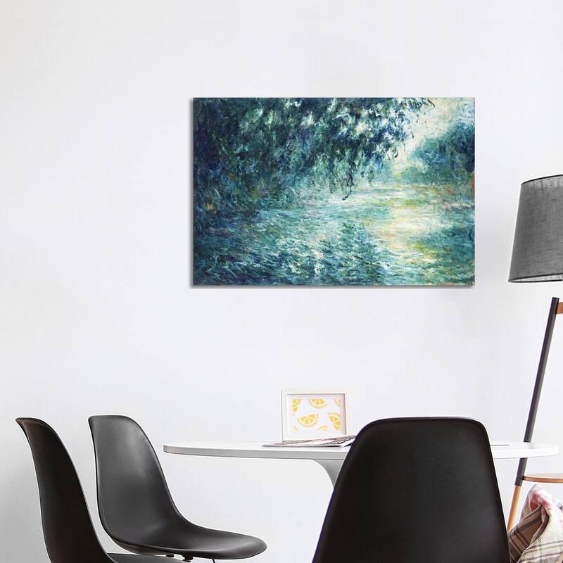 iCanvas "Morning on the Seine, near Giverny" by Claude Monet Canvas Print - 26x40x1.5