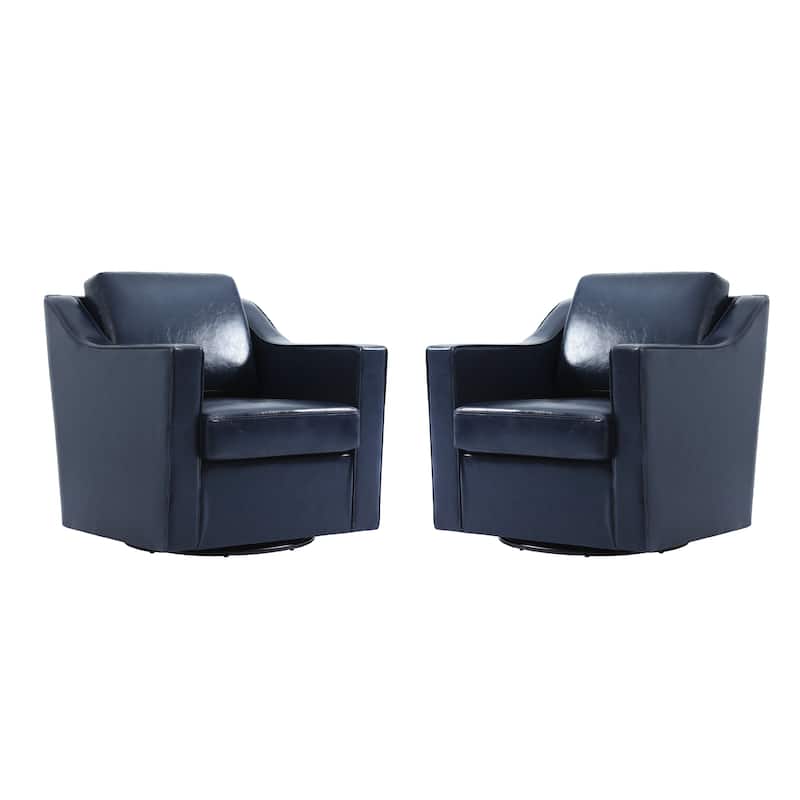Modern Swivel Upholstered Armchair Accent chair Set of 2