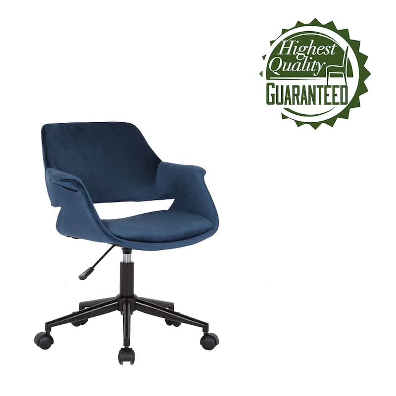 Porthos Home Rylee Swivel Office Chair, Velvet, Adjustable Height