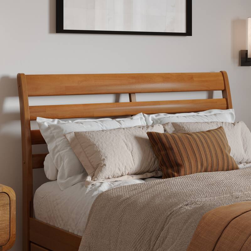 Emelie Platform Bed with Panel Footboard and Storage Drawers