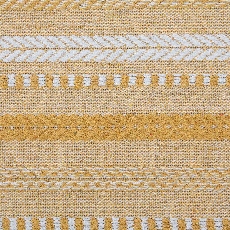 DII Black Braided Stripe Table Runner