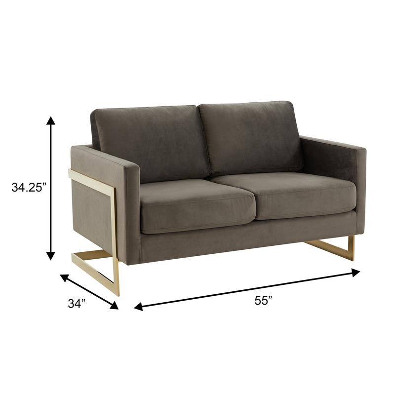 Lincoln Velvet 2-Seater Sofa with Foam Cushions Pocket Spring Stainless Steel Base Removable Cushion Fully Assembled