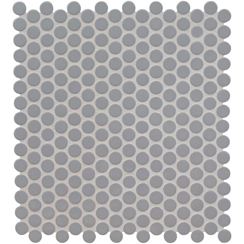 Ackland AKM-P-11X12PRG-CA 12" x 13" Porcelain Penny Floor and Wall