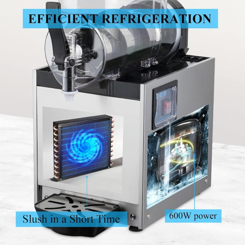 Commercial Slushy Machine 12L/3.2 Gallons Stainless Steel Margarita Smoothie Frozen Drink Maker - Slushy Machine 12L