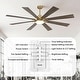 preview thumbnail 11 of 18, Vaczon 72" Modern Brass Plywood Large Smart Ceiling Fan with Dimmable LED Light and Remote - 72" - Remote & App Control