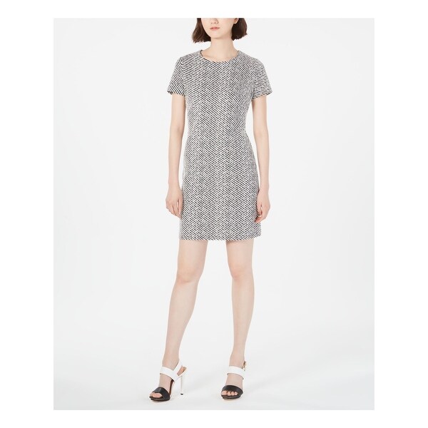calvin klein black short sleeve dress
