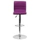 preview thumbnail 23 of 111, Modern Vinyl Stitch Back Adjustable Height Barstool - 16"W x 19"D x 35" - 44"H