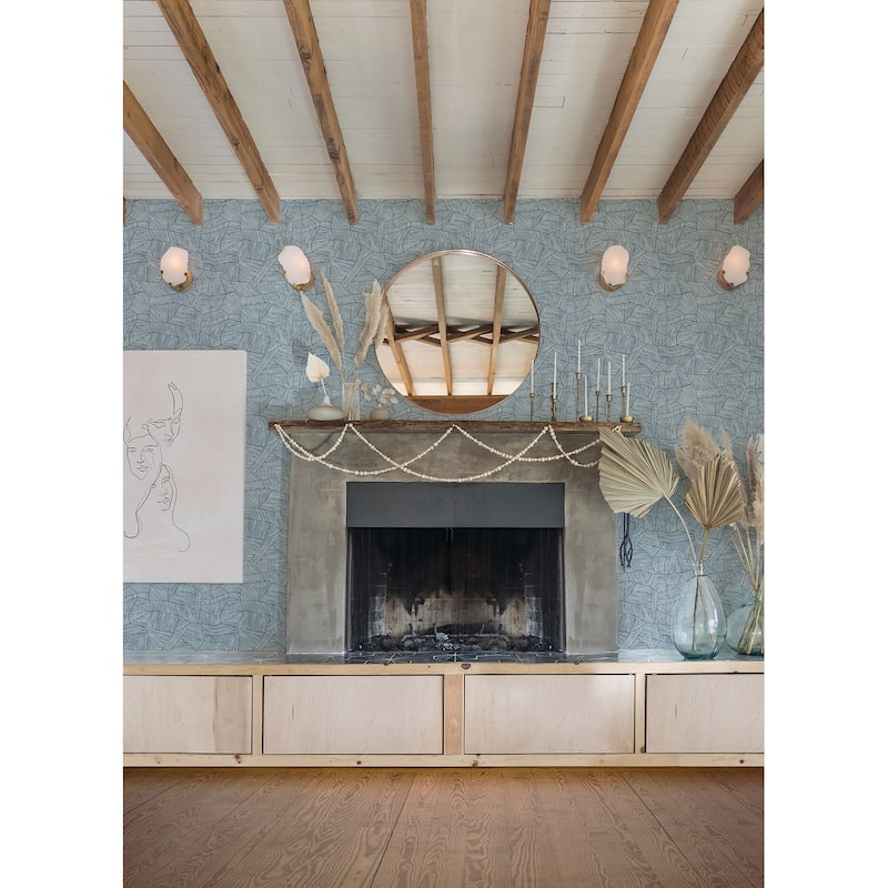 A-Street Prints Aldabra Blue TextuGeometric Wallpaper