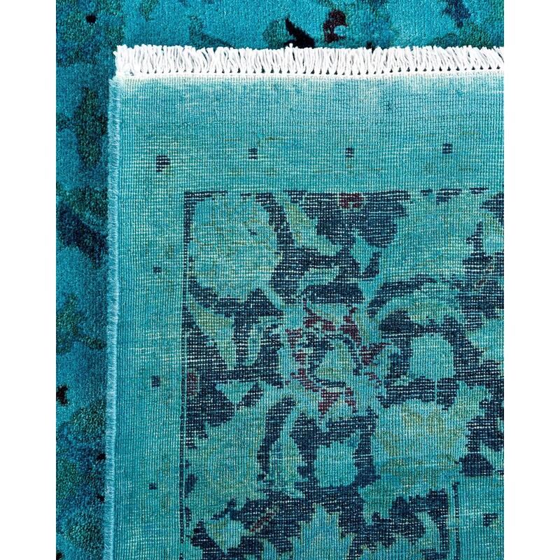 Overdyed, One-of-a-Kind Hand-Knotted Area Rug - Blue - 4' 0" x 6' 6"