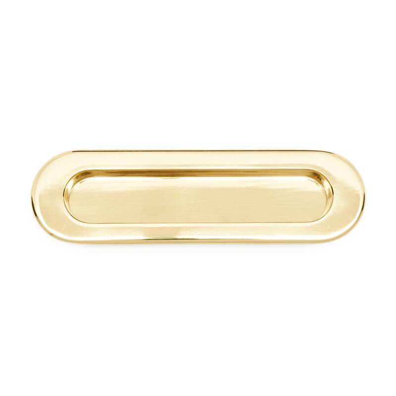 RK International 5-1/2 Inch Long Flush Cabinet Pull - Polished Brass