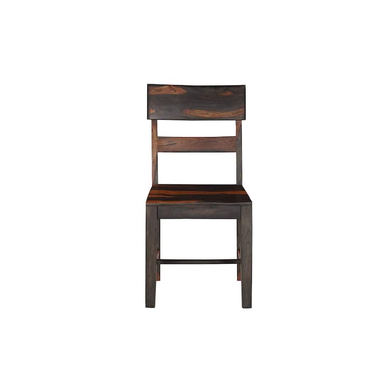 Jordan Brown Solid Wood Dining Chairs Set of 2, Ladder Back