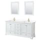 Option White / White Cultured Marble Top / Brushed Gold