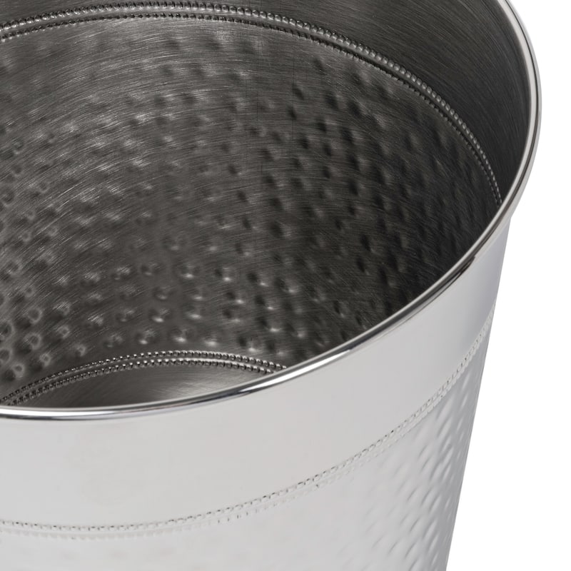 happimess Riley Hammered Steel Accent 2-Gallon Wastebasket