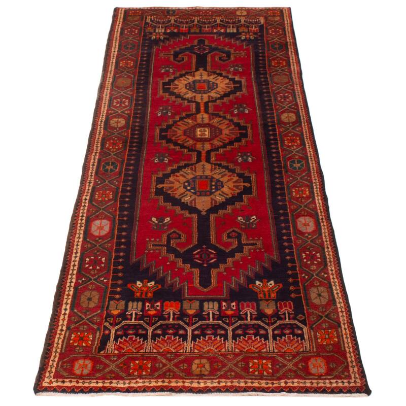 ECARPETGALLERY Hand-knotted Konya Anatolian Red Wool Rug - 3'8 x 10'2
