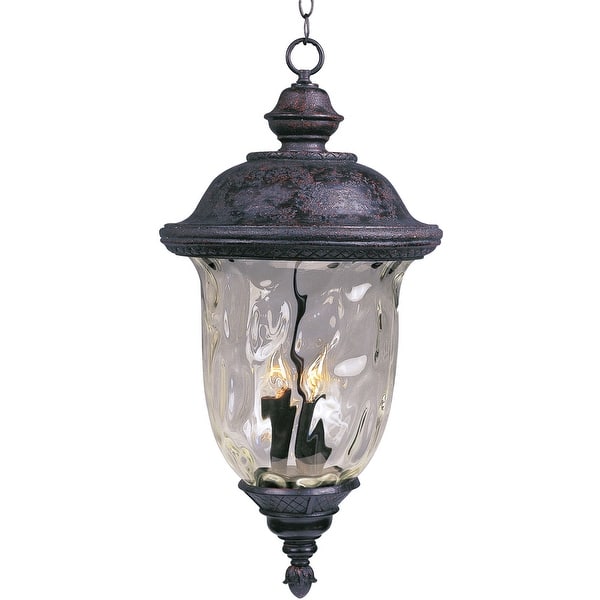 slide 2 of 2, Maxim Carriage House DC 3 Light Outdoor Lantern Pendant Oriental Bronze