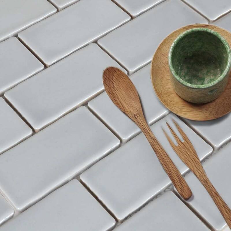 The Tile Life Metro 12x11 Light Grey Brick Porcelain Backsplash Wall Tile