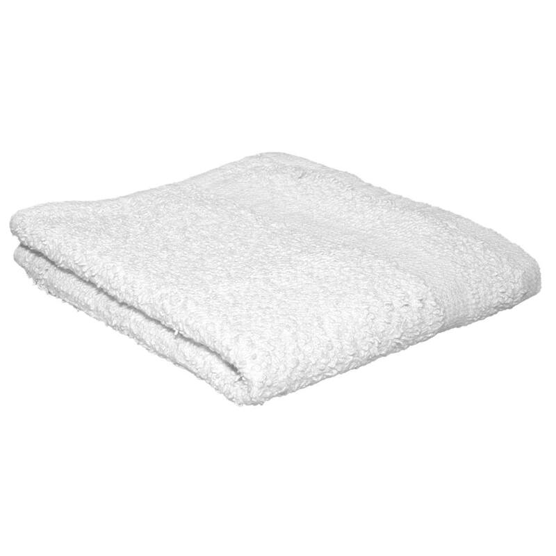 HomeRoots Set of Twelve White Cotton 15" X 25" Hand Towel Set - 25.00' X '15.00' X '1.00