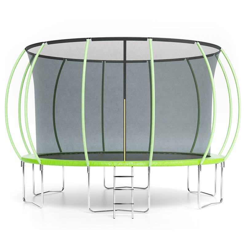 10/12/14/16 FT Outdoor Trampoline Bounce Combo W/Closure Net