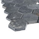 preview thumbnail 6 of 10, Merola Tile Crag Hexagon Black 11.13" x 11.13" Slate Mosaic Tile