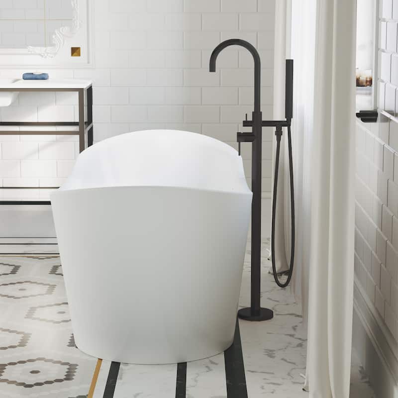 Ivy Freestanding Bathtub Faucet in Brushed Gold