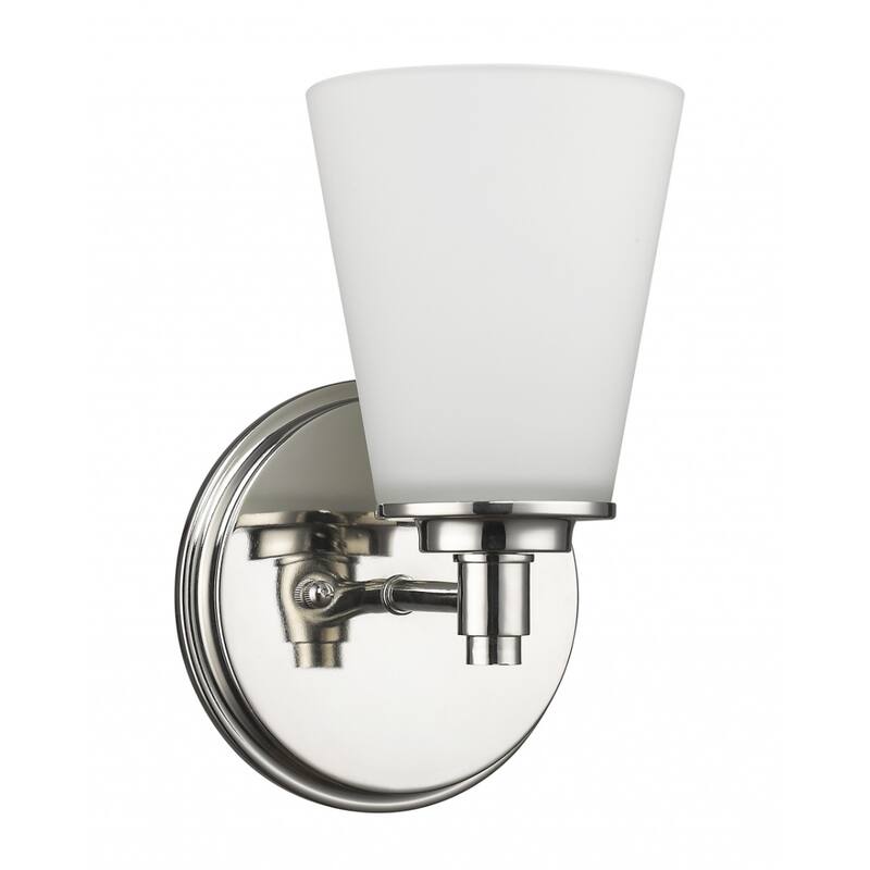 Wall Sconce with Frosted Glass Shade for Bedroom and Living Room - 6.50” x 6.25” x 10”